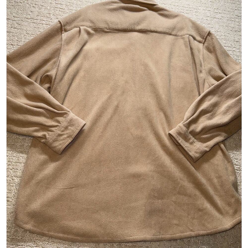 Ducks Unlimited Shirt Men XXL Tan Excellent Fleece Button Up Long Sleeve - Picture 7 of 7
